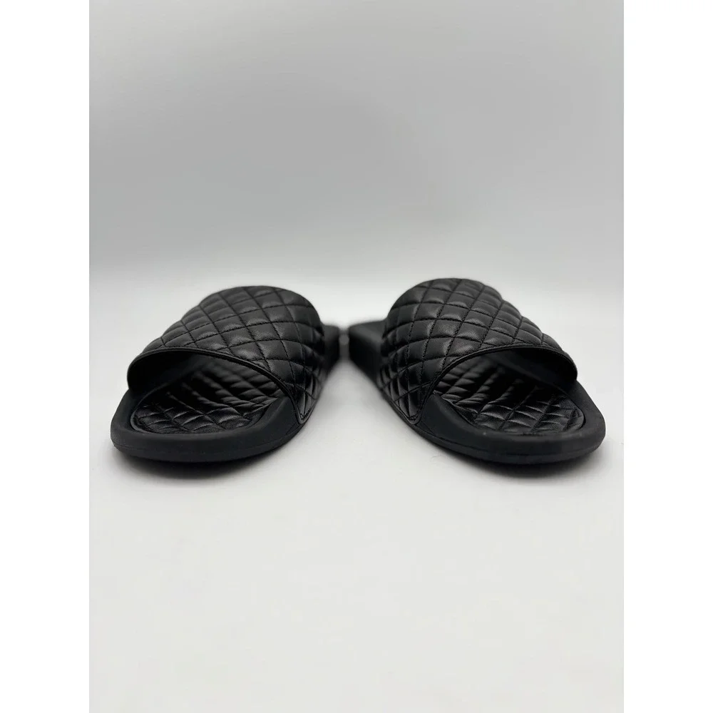 APL Athletic Propulsion Labs Lusso Quilted Slides Black Mens 8 Womens 9 Sandal